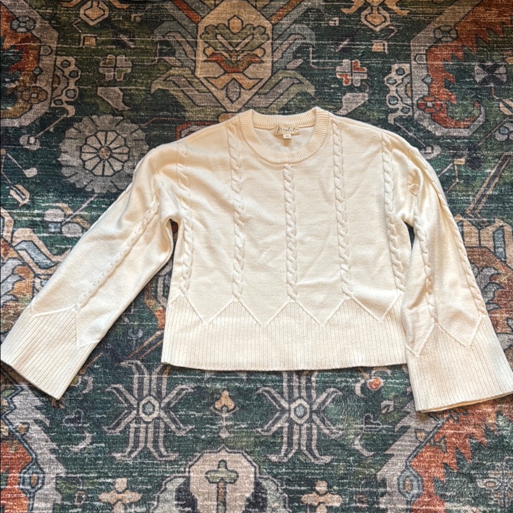 Cream Cable Knit Sweater